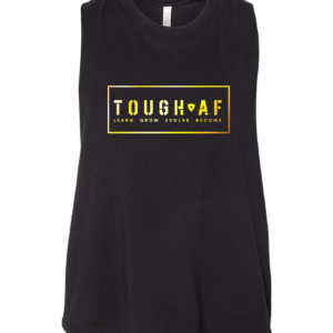 Bella Cropped Black Muscle Tank