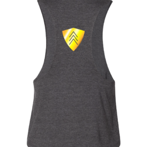 Bella Cropped Dark Grey Heather Muscle Tank