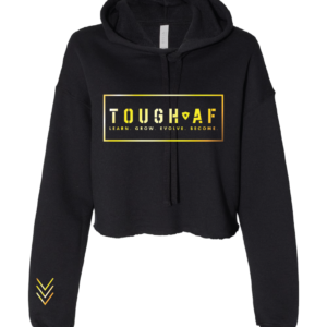 Bella Cropped Black Hoodie